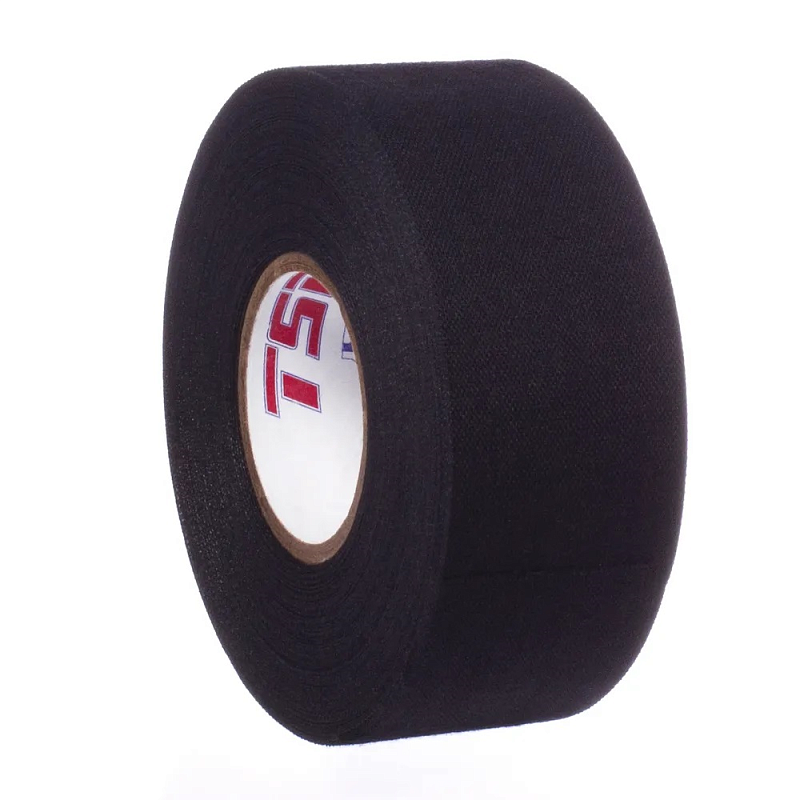 Лента для крюка TSP Cloth Hockey Tape 36мм x 22.8м (чёрная)