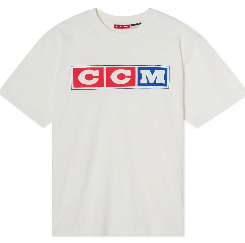 Футболка CCM HERITAGE 3 BLOCK TEE AD BLANC DE BLANC