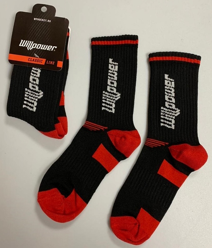 Носки (гольфы) Willpower Classic FIT NEW, черн.-красн.