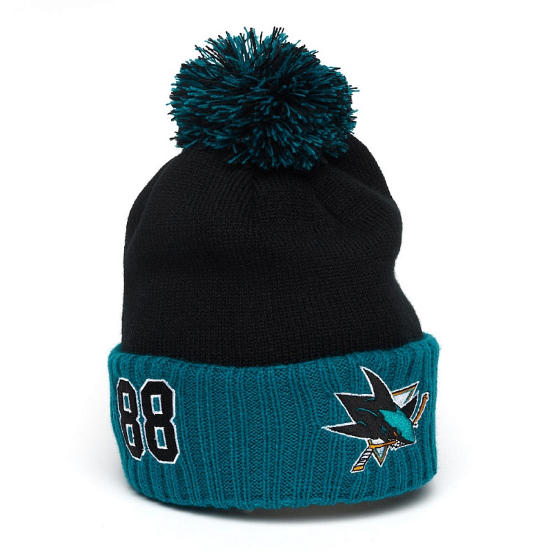 Шапка A&C San Jose Sharks №88, чёрн.-зелён., 59259