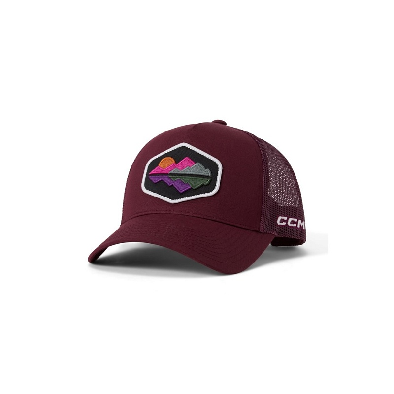 Бейсболка CCM WINTER COLLECTION MESHBACK TRUCKER B AD DARK CHERRY